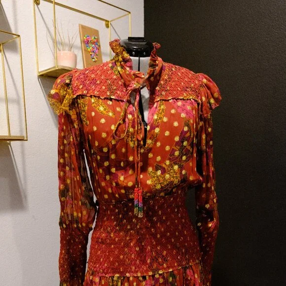 NWT Farm Rio Banana Flowers Mini Dress - XS - Picture 2 of 8